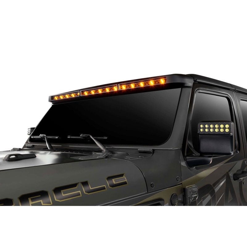 Oracle | Integrated Windshield Roof LED Light Bar System for Wrangler JL / Gladiator JT