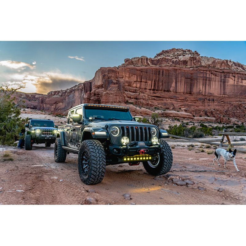 Oracle | Integrated Windshield Roof LED Light Bar System for Wrangler JL / Gladiator JT