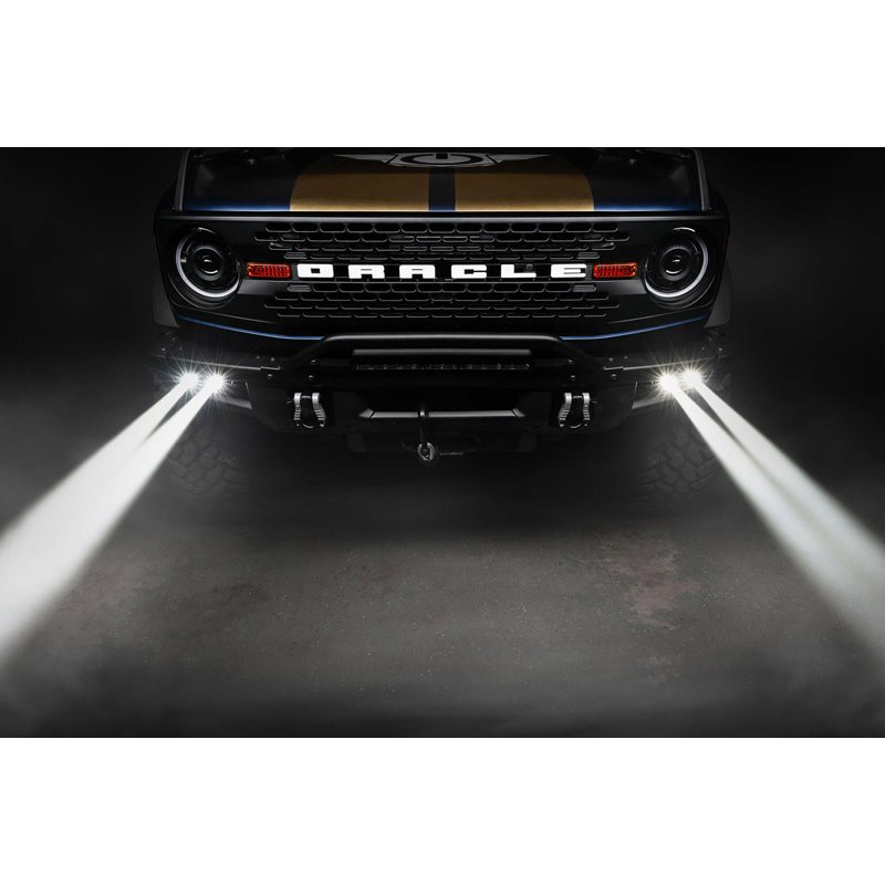 Oracle | 2021-2024 Ford Bronco Off Road LASER + LED Fog Light Kit for Steel Bumper - Bronco 2.3T / 2.7T / 3.0T 2021-2024