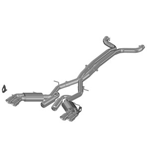 MBRP | Dual Cat Back, Quad Tips, Street Version XP - Camaro 6.2L 2016-2022
