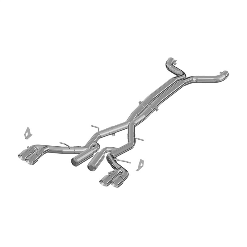 MBRP | Dual Cat Back Quad Tips AL Race Version - Camaro 6.2L 2016-2022