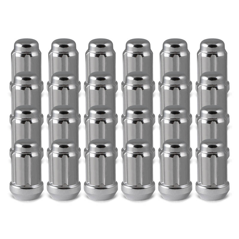 RHI | Lug Nuts (24) - Closed End, Spline - Chrome - 14x1.5 X 35mm (1.38")
