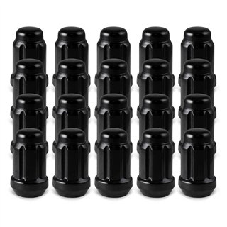 RHI | Lug Nuts (20) - Closed End, Spline - Black Chrome  - 12x1.5 X 35mm (1.38")