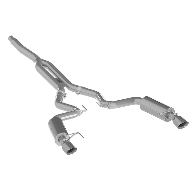 MBRP | Cat Back STREET VERSION Aluminized - Mustang EcoBoost / EcoBoost Premium 2.3T 2015-2025