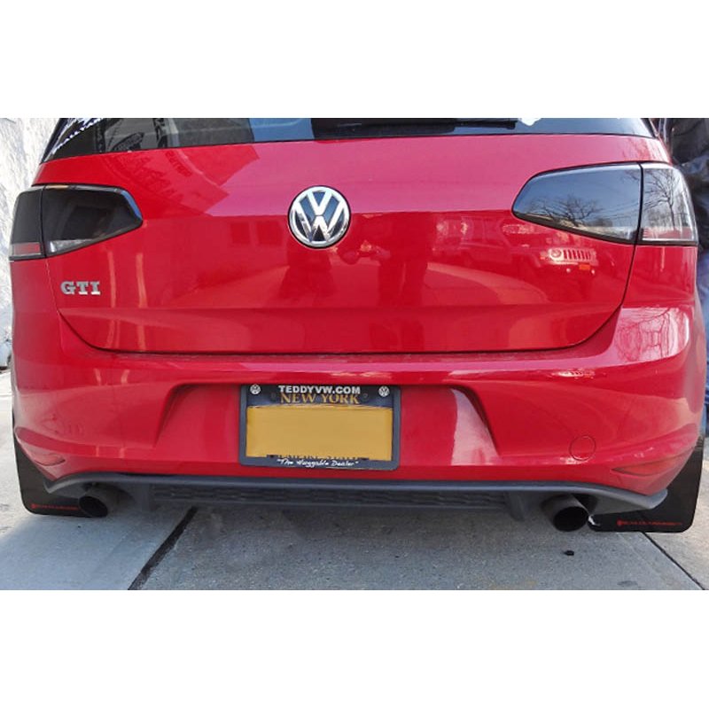 RallyArmor | Red Mud Flaps White Logo - MK7 Golf/GTI/TSI - MK7.5 Golf R