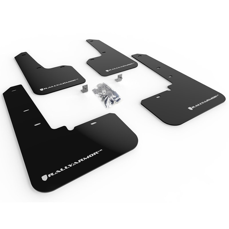 RallyArmor | Black UR Mud Flap White Logo - Outback 2020-2025