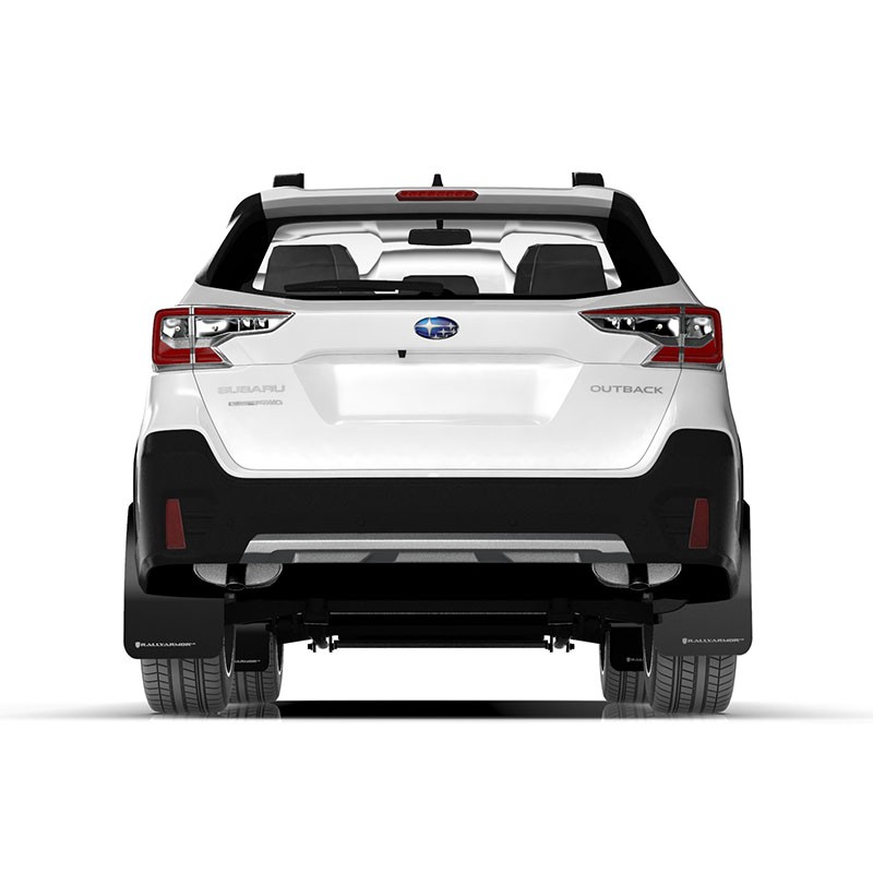 RallyArmor | Black UR Mud Flap White Logo - Outback 2020-2025