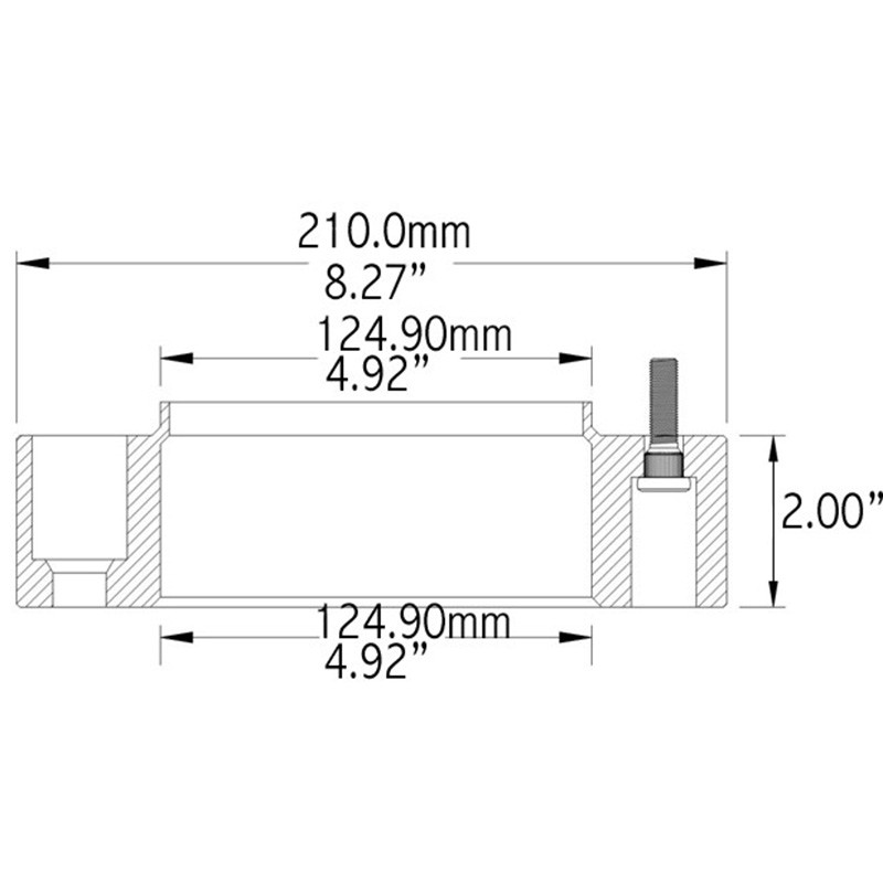 COYOTE | Wheel Spacer 50.8mm / 124.9mm / 8x170 / 14x2.0