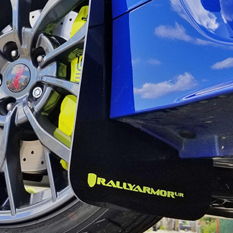 RallyArmor | Mud Flap Caliper Green Logo - WRX / STI 2015-2021