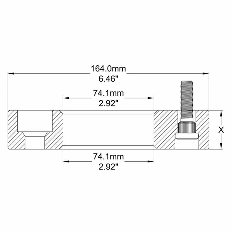 COYOTE | Wheel Adapter 31.75mm / 74.10mm / 5x114.3 - 5x120.65 to 5x127 / 12x1.5