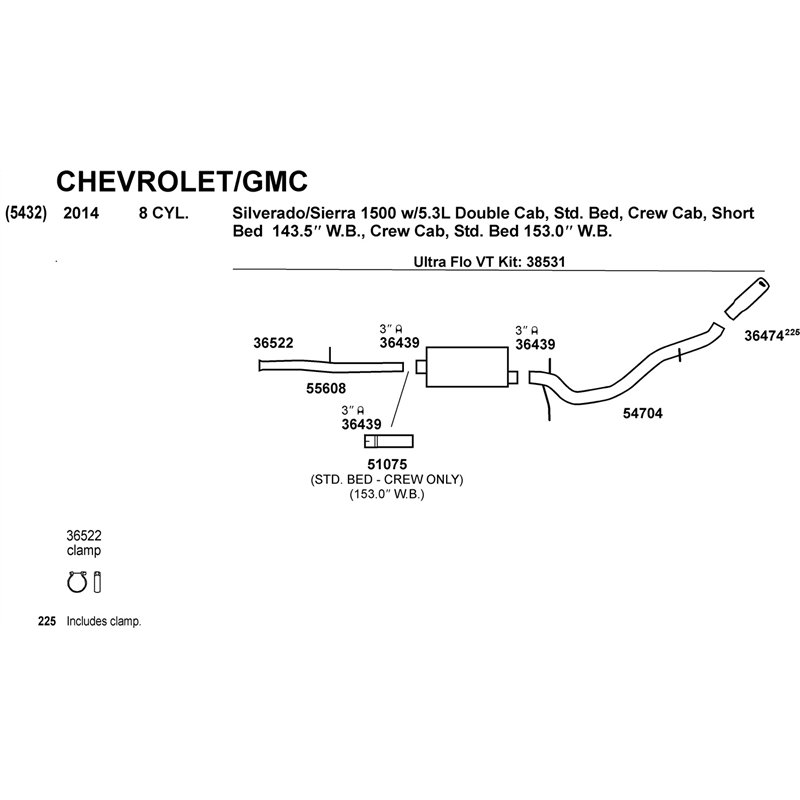 Dynomax | Exhaust Tail Pipe - Silverado / Sierra 1500 / Limited 2009-2019