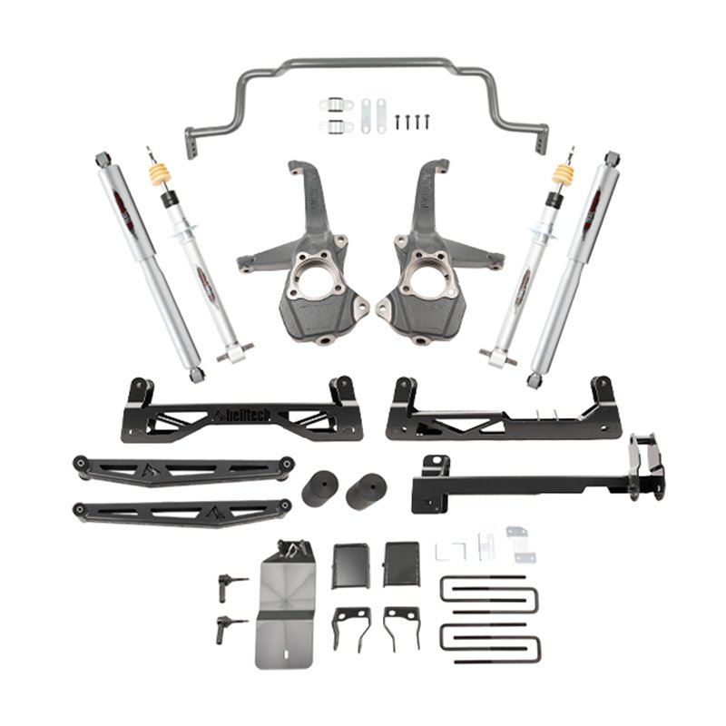 Belltech | 6-8" Lift Kit Inc. Front and Rear Trail Performance Struts/Shocks - Silverado / Sierra 1500 2019-2023