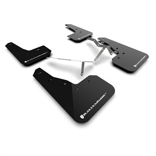 RallyArmor | Black UR Mud Flap White Logo - Civic / Si Sedan & Hatch 2022-2025