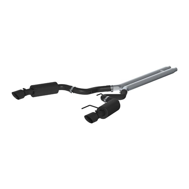 MBRP | Cat Back,Dual Split Rear,Street BLACK - Mustang 5.0L 2015-2017