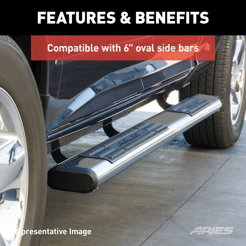 ARIES | Mounting Brackets for 6" Oval Side Bars - F-150 / Lightning / F-250 / F-350 2015-2023