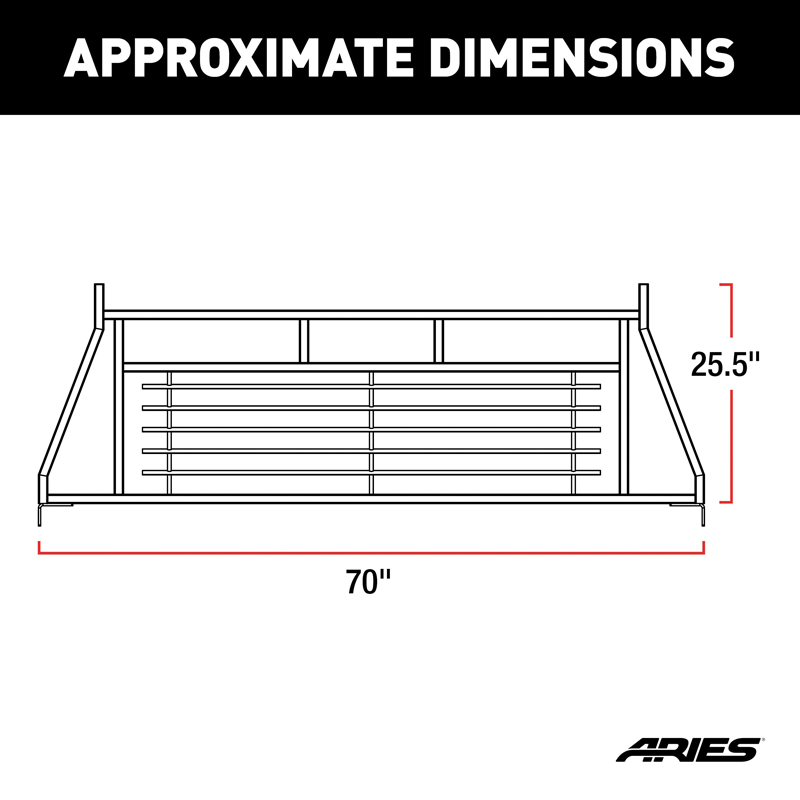 ARIES | Classic Black Steel Headache Rack - F-150 2015-2020