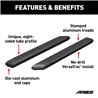 ARIES | AdvantEDGE 5-1/2" x 75" Black Aluminum Side Bars (No Brackets) - Chevrolet / Dodge / Ford 2000-2023