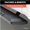 ARIES | AdvantEDGE 5-1/2" x 91" Black Aluminum Side Bars - Chevrolet / GMC 2019-2023