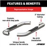 ARIES | 3" Round Polished Stainless Side Bars - Expedition 4.6L / 5.4L 2003-2006