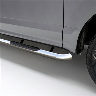 ARIES | 3" Round Polished Stainless Side Bars - Chevrolet / GMC 2019-2023
