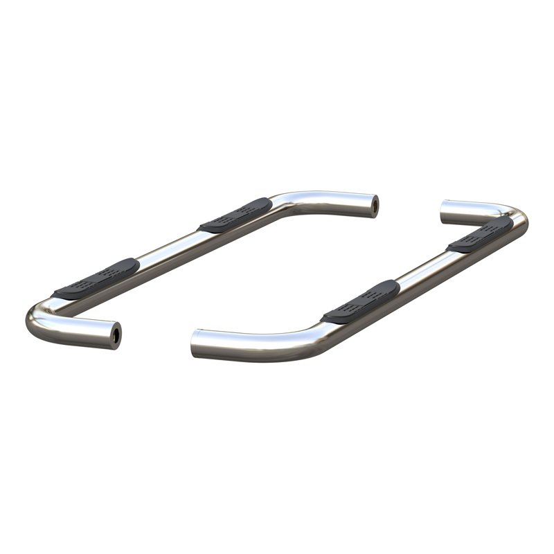 ARIES | 3" Round Polished Stainless Side Bars - Chevrolet / GMC 2019-2023