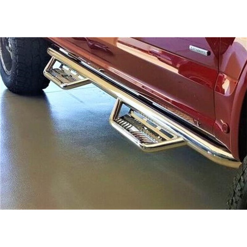 N-FAB | Podium SS Nerf Step - Cab Length (2 Steps) - Silverado / Sierra 2500 HD / 3500 HD 6.0L / 6.6L 2017-2019