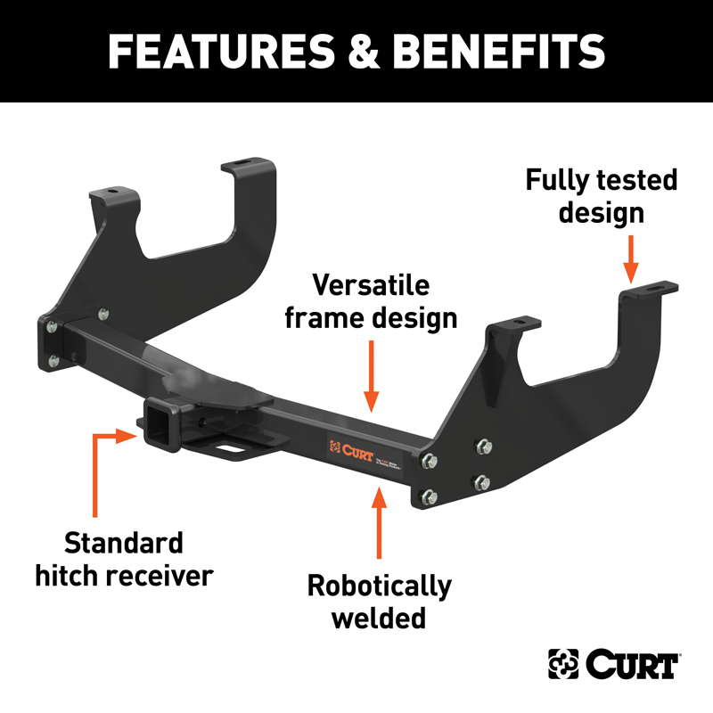 CURT | Class 3 Multi-Fit Trailer Hitch with 2" Receiver