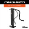 CURT | Direct-Weld Square Jack with Side Handle (12,000 lbs, 12-1/2" Travel)