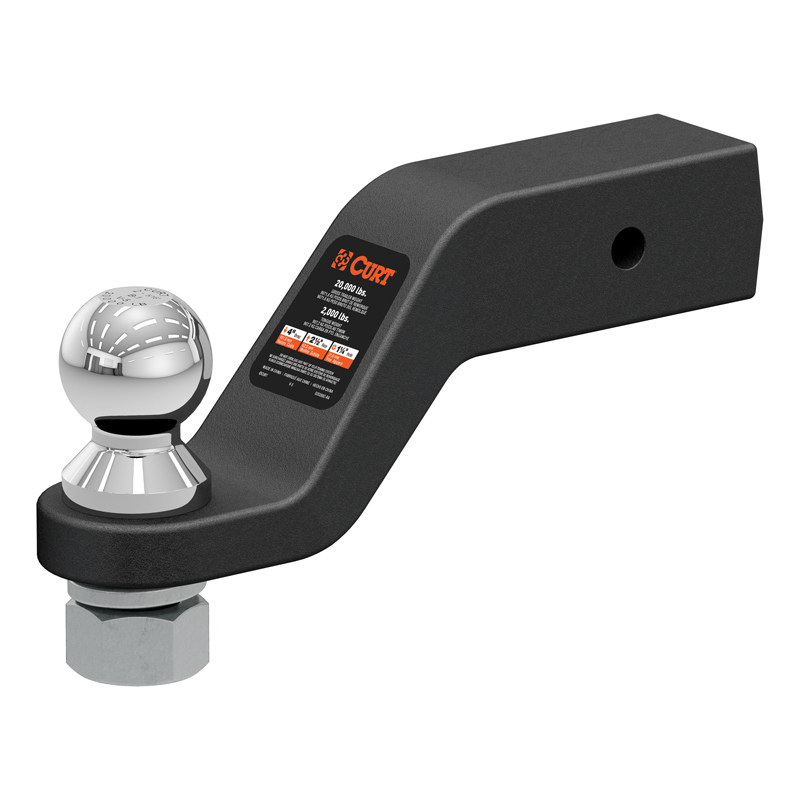 CURT | Loaded Forged Ball Mount with 2-5/16" Ball (2-1/2" Shank, 20,000 lbs, 4" Drop)