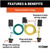 CURT | Custom Wiring, 4-Way Flat Output - Corvette / Focus / Ranger 2005-2011