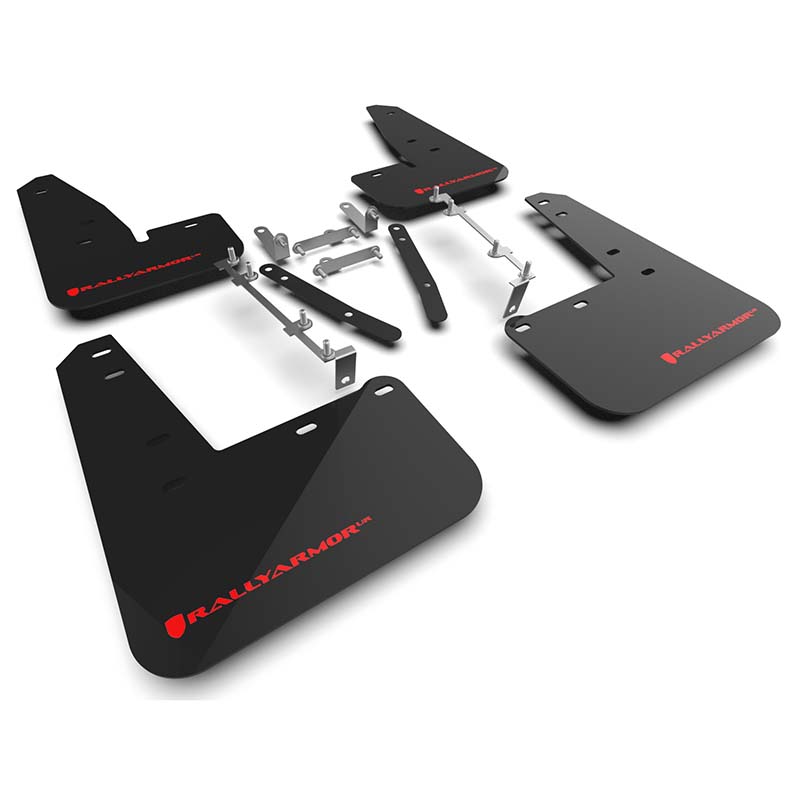 RallyArmor | Black UR Mud Flap Red Logo - GR Corolla 2023-2025