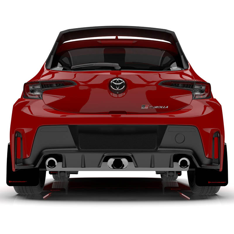 RallyArmor | Black UR Mud Flap Red Logo - GR Corolla 2023-2025
