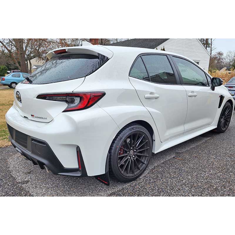RallyArmor | Black UR Mud Flap Red Logo - GR Corolla 2023-2025