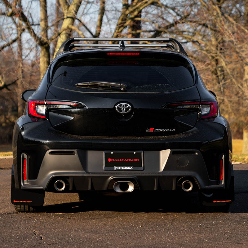 RallyArmor | Black UR Mud Flap Red Logo - GR Corolla 2023-2025