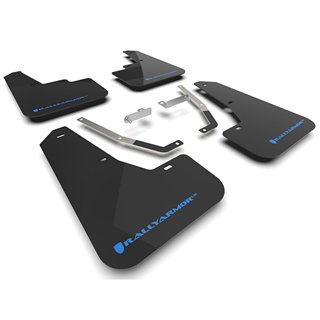 RallyArmor | Black UR Mud Flap Light Blue Logo - Crosstrek 2024-2025