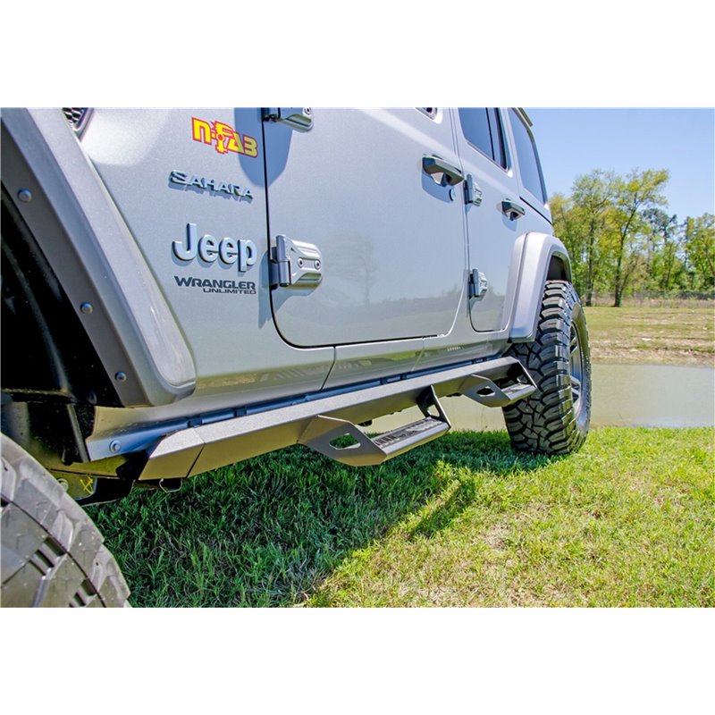 N-FAB | Predator Pro Nerf Step - Cab Length (2 Steps) - Wrangler (4xe) / Wrangler (JL) 2018-2023