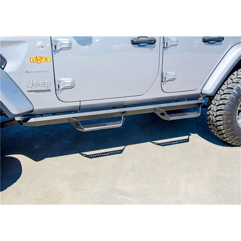 N-FAB | Predator Pro Nerf Step - Cab Length (2 Steps) - Wrangler (4xe) / Wrangler (JL) 2018-2023