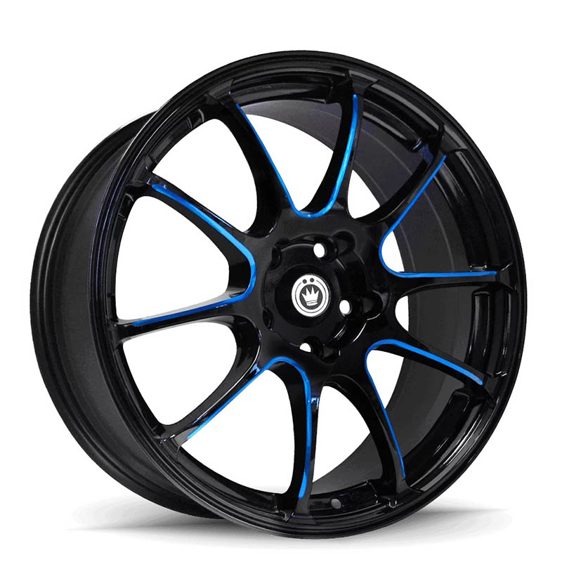 Konig | ILLUSION 18X8.0 ET45 - Black/Ball Cut Blue