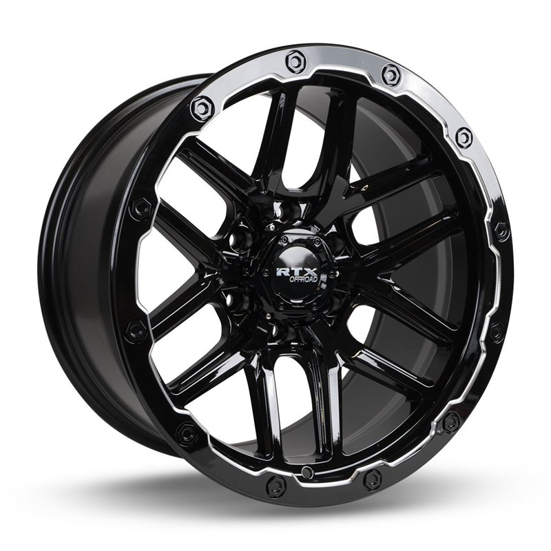 RTX | Volcano 18x9.5 ET-10 - Gloss Black Milled Edge