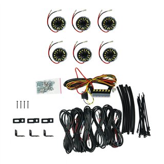 KC HiLiTES | KC Cyclone V2 LED Rock Light-6-Light System-Clear-5W Flood Beam