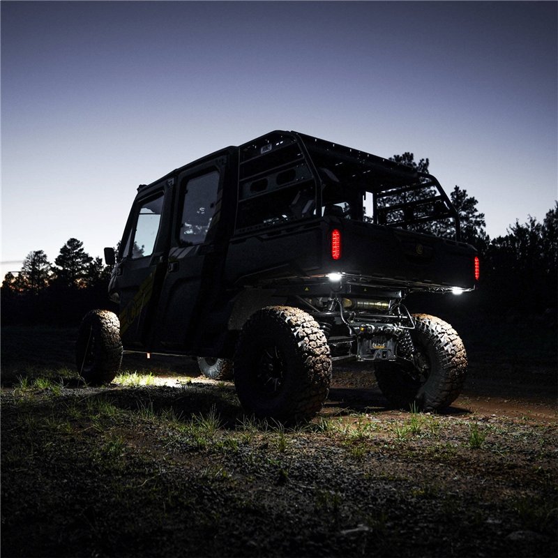 KC HiLiTES | KC Cyclone V2 LED Rock Light-6-Light System-Clear-5W Flood Beam