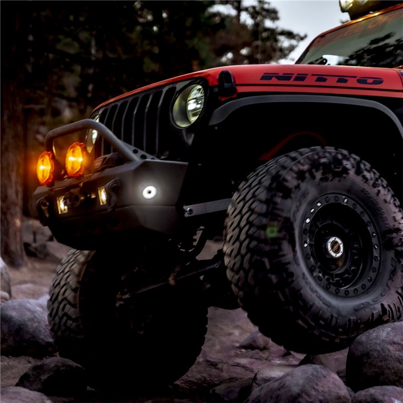 KC HiLiTES | KC Cyclone V2 LED Rock Light-6-Light System-Clear-5W Flood Beam