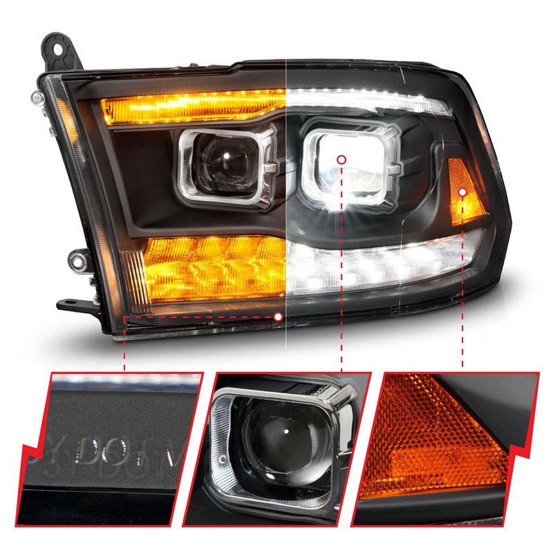 Anzo USA | LED Projector Headlight Set - Ram 1500 / Classic / 2500 / 3500 2009-2023