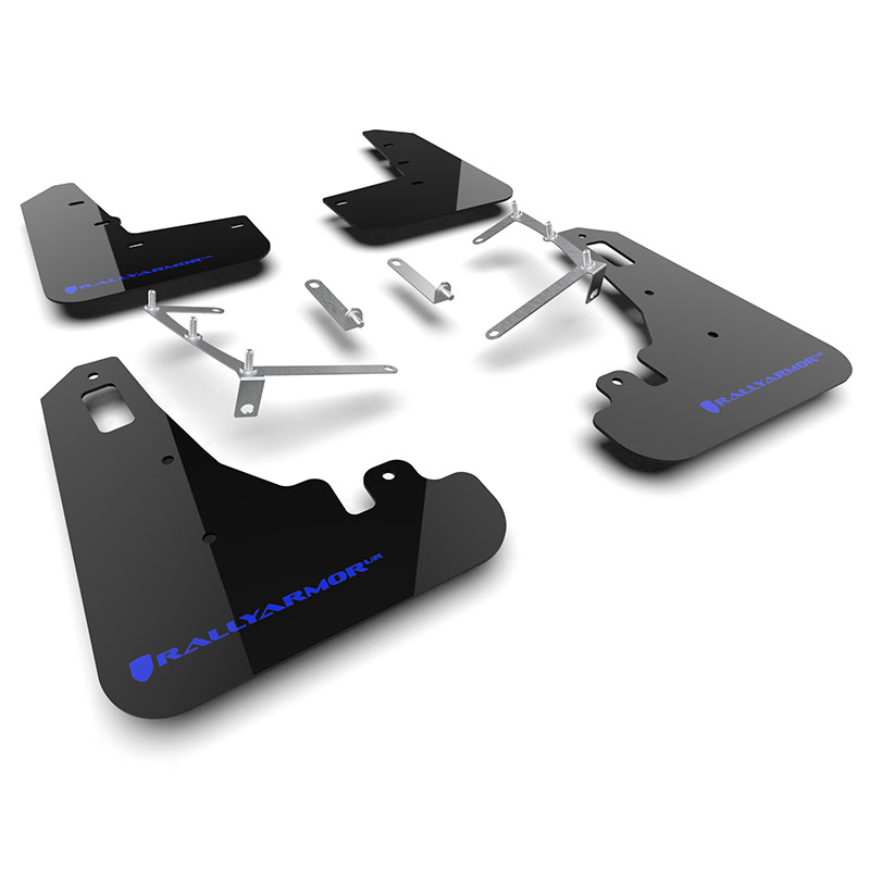 RallyArmor | Black UR Mud Flap Blue Logo - BRZ / GR86 2022-2024
