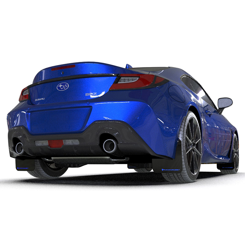 RallyArmor | Black UR Mud Flap Blue Logo - BRZ / GR86 2022-2024