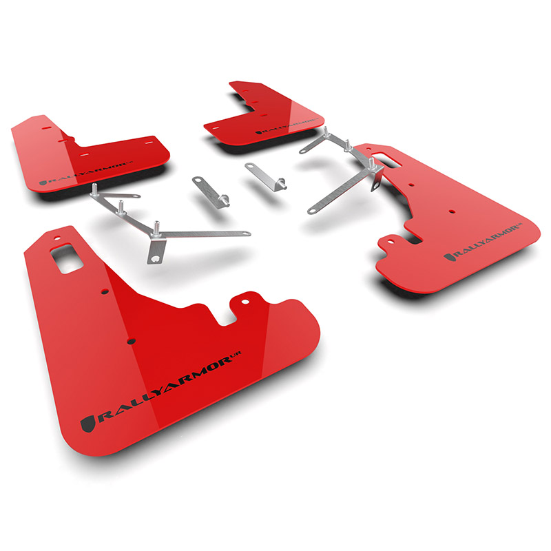 RallyArmor | Red UR Mud Flap Black Logo - BRZ / GR86 2022-2024