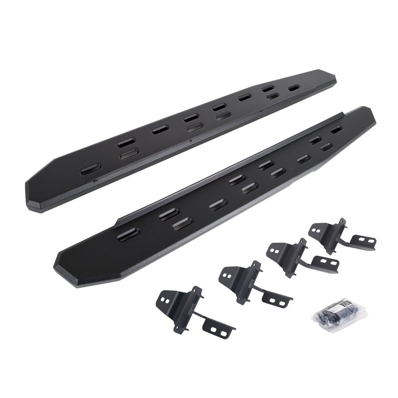 Go Rhino | 69692648SPC - RB30 Slim Line Running Boards with Mounting Bracket Kit - Textured Black - Wrangler (JK) 3.6L / 3.8L 20