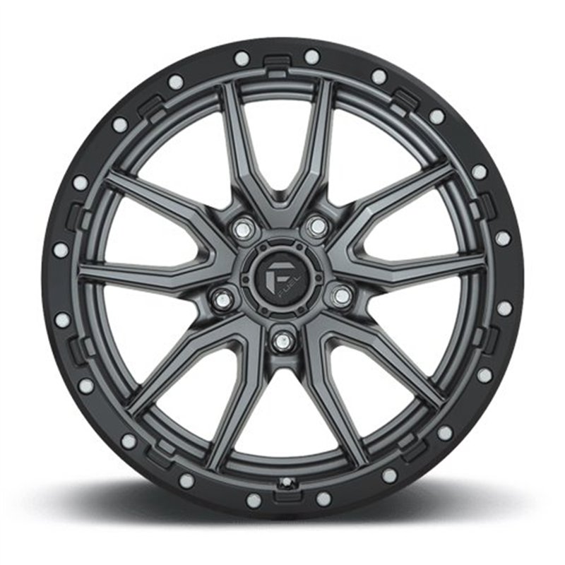 Fuel Off-Road | Rebel D680 20X9.0 ET1 - Matte Gunmetal / Black Bead Ring