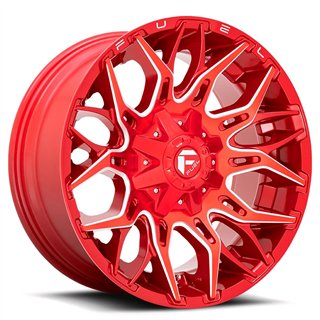 Fuel Off-Road | Twitch D771 22X12.0 ET-44 - Candy Red / Milled