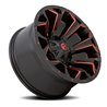 Fuel Off-Road | Assault D787 20X10.0 ET-22 - Matte Black / Milled-Red Tint